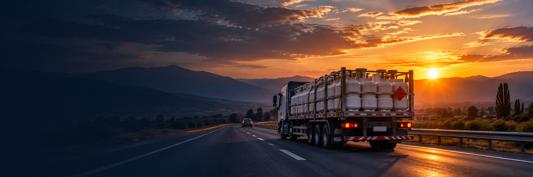 Red de distribuidores de gas en Chile representada por transporte logístico del sector.